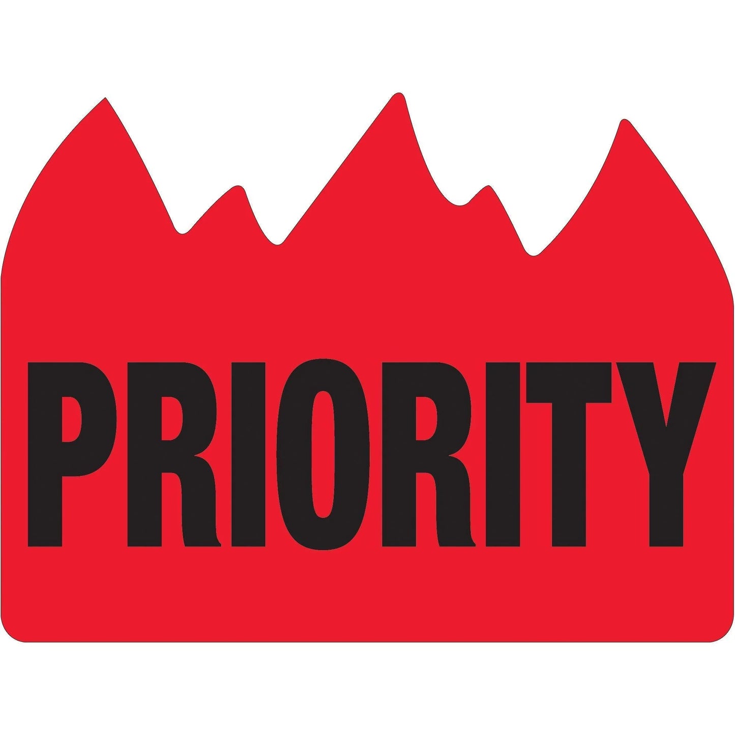 1 1/2 x 2" - "Priority" (Bill of Lading) Flame Labels - DL1391 Box Packaging Partner