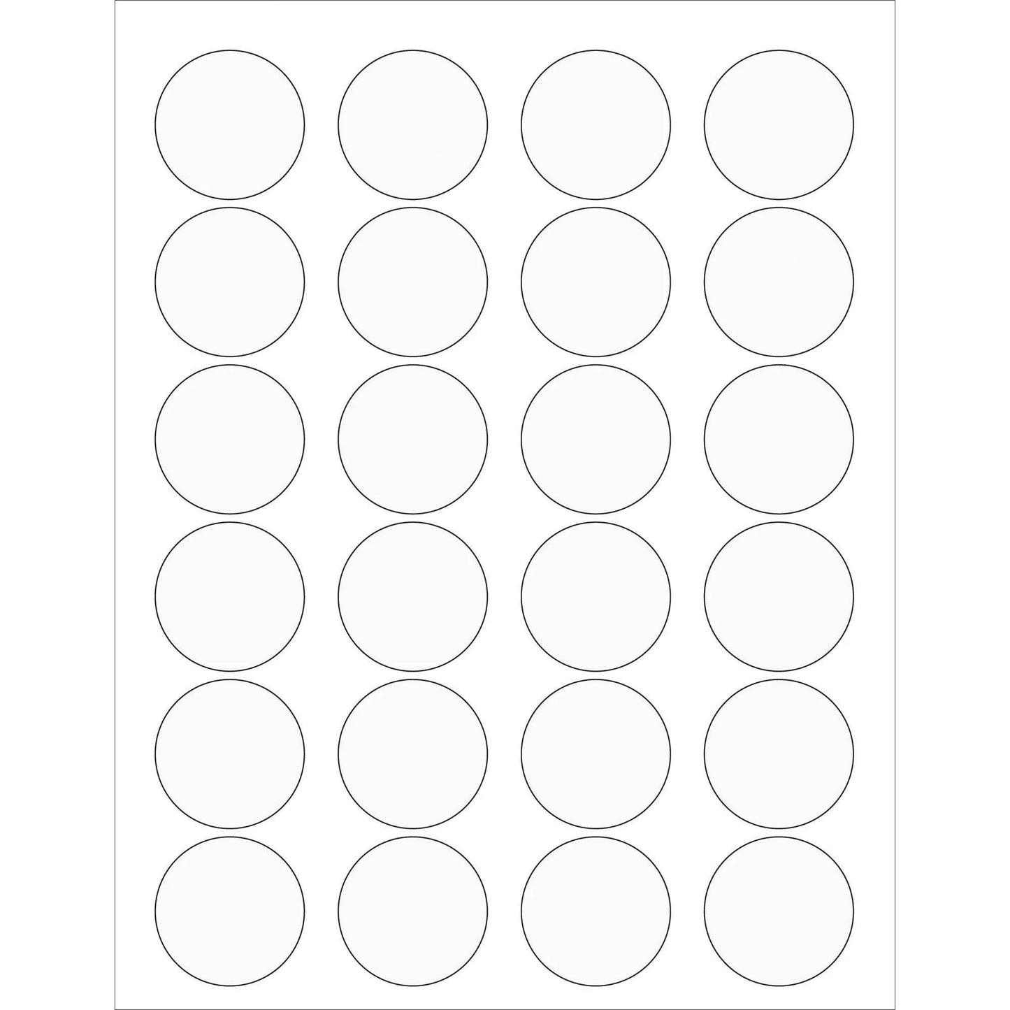 1 5/8" Clear Circle Laser Labels - LL231CL Box Packaging Partner