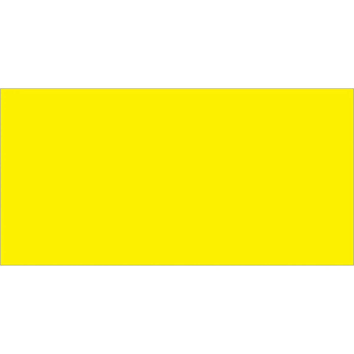 3 x 6" Fluorescent Yellow Inventory Rectangle Labels - DL633L Box Packaging Partner