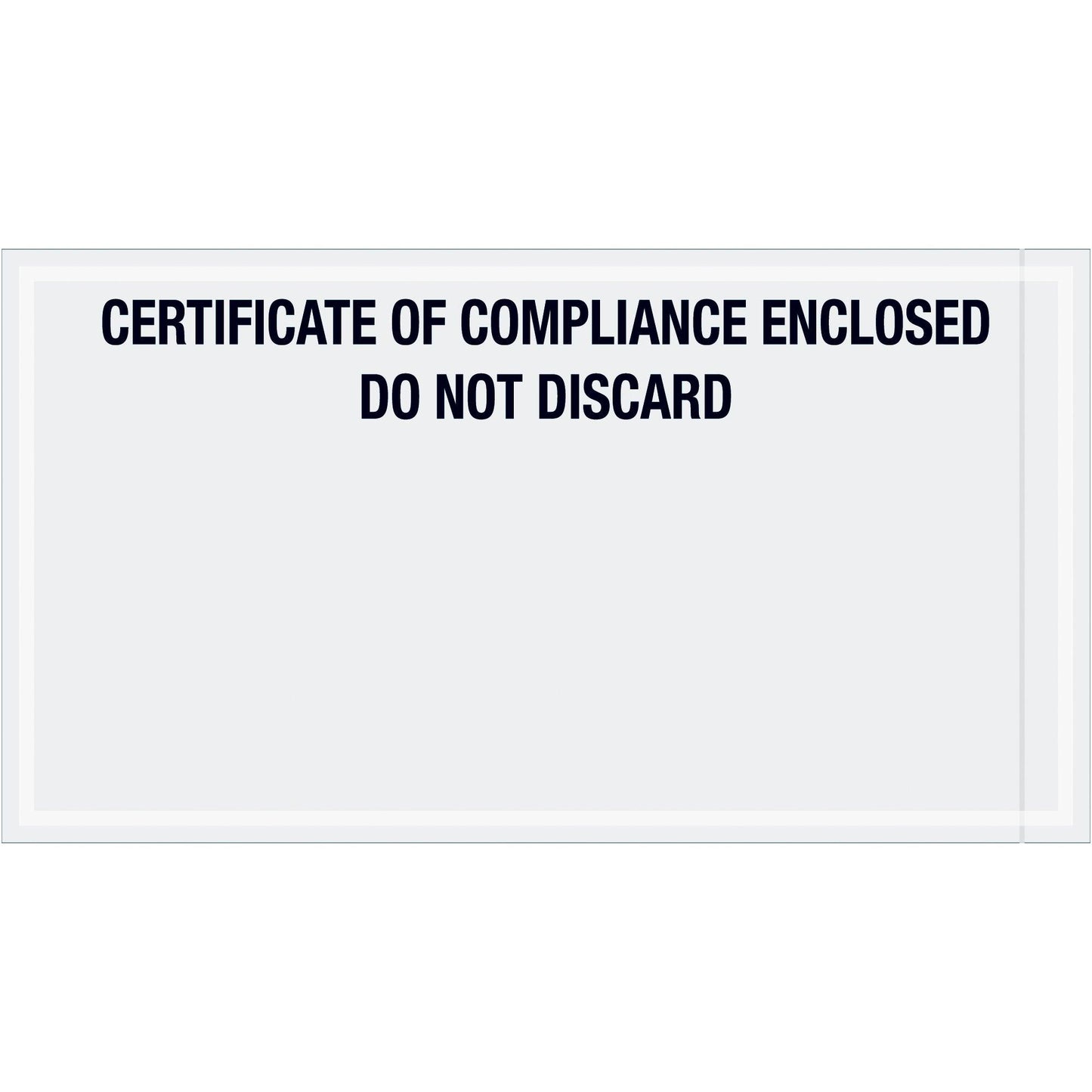 6 x 11" "Certificate of Compliance Enclosed" Transportation Envelopes - PL511