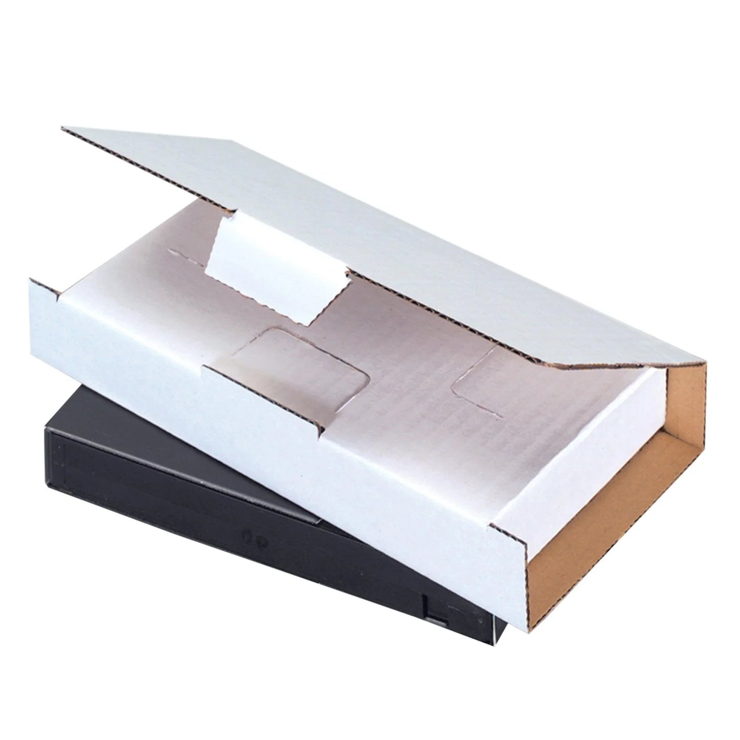 8 1/4 x 4 3/8 x 1 3/16" White Video Tape Mailers - MVM1 Box Packaging Partner
