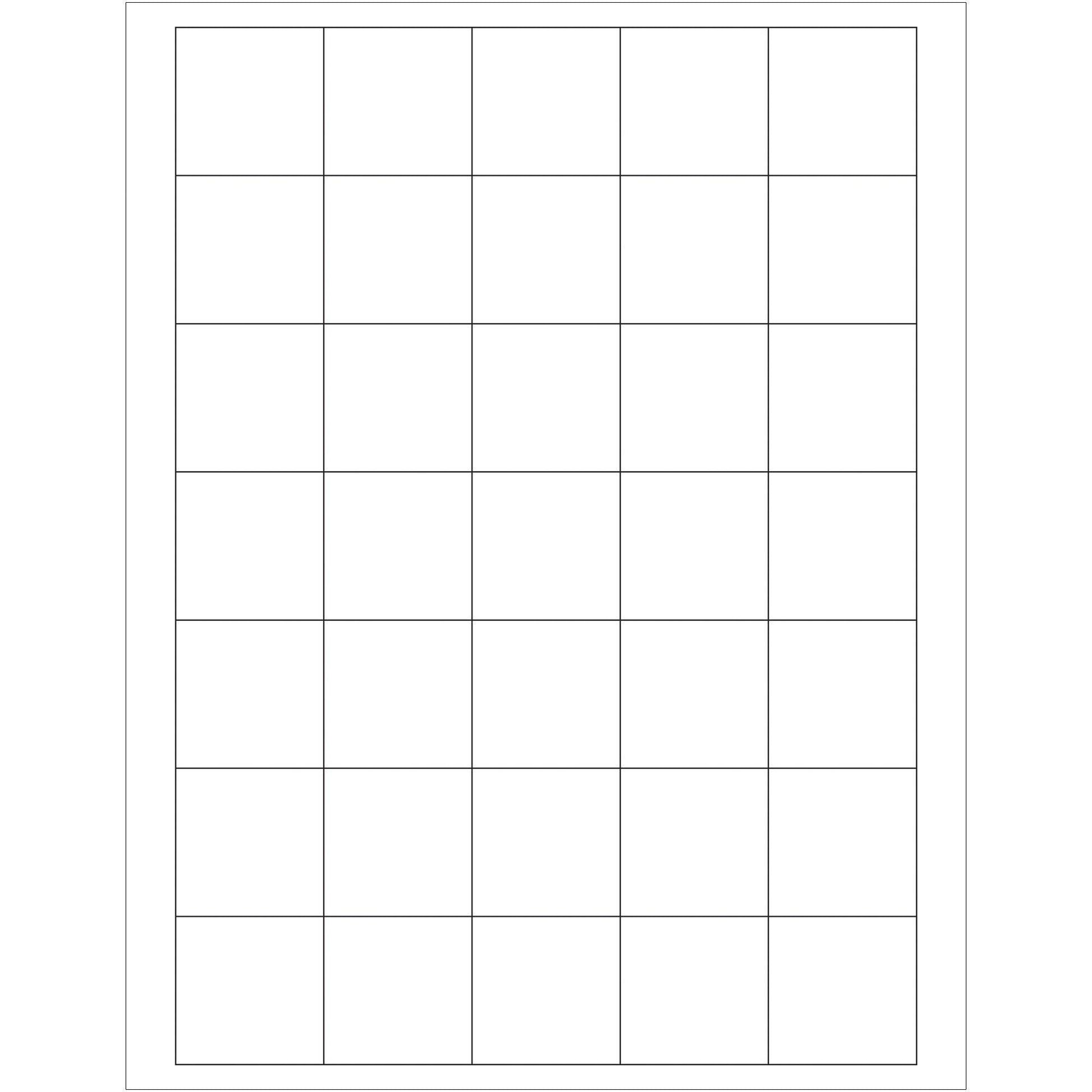 1 1/2 x 1 1/2" White Rectangle Laser Labels - LL108