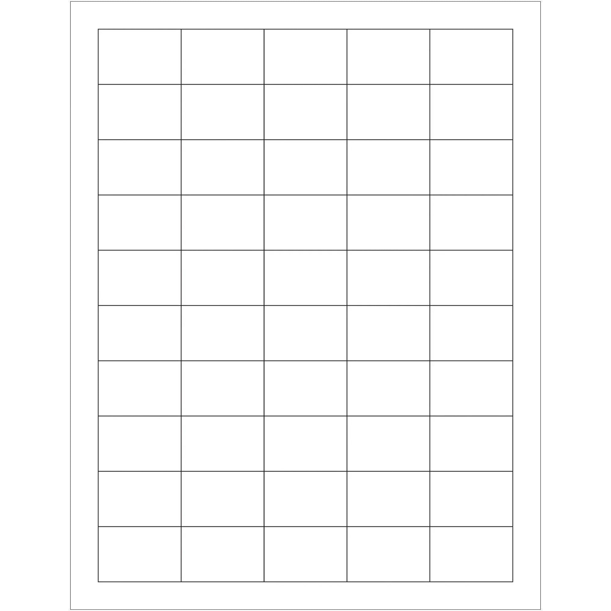 1 1/2 x 1" Glossy White Rectangle Laser Labels - LL212 Box Packaging Partner
