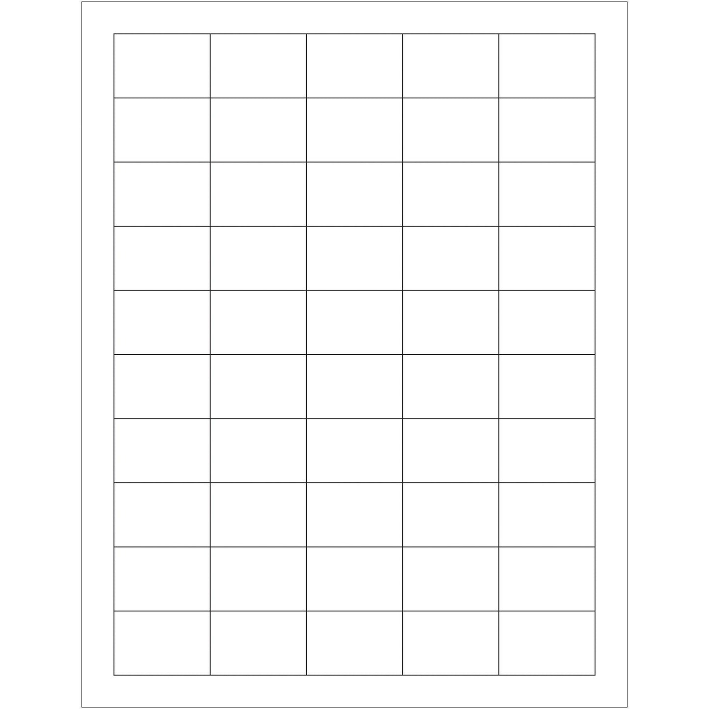 1 1/2 x 1" Glossy White Rectangle Laser Labels - LL212