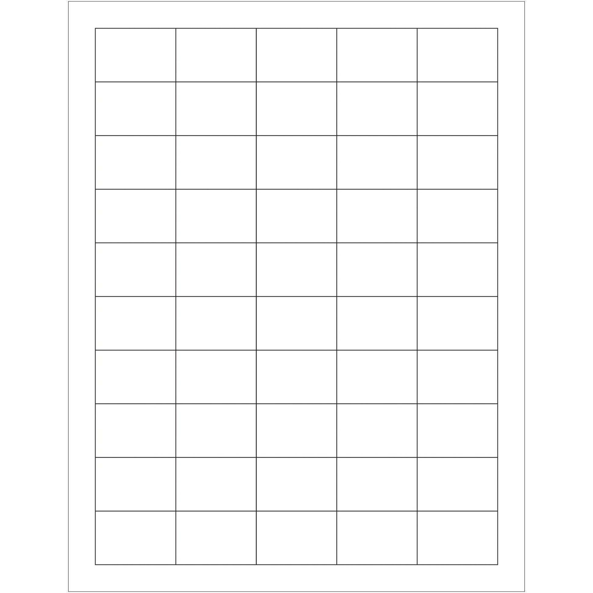 1 1/2 x 1" Glossy White Rectangle Laser Labels - LL212