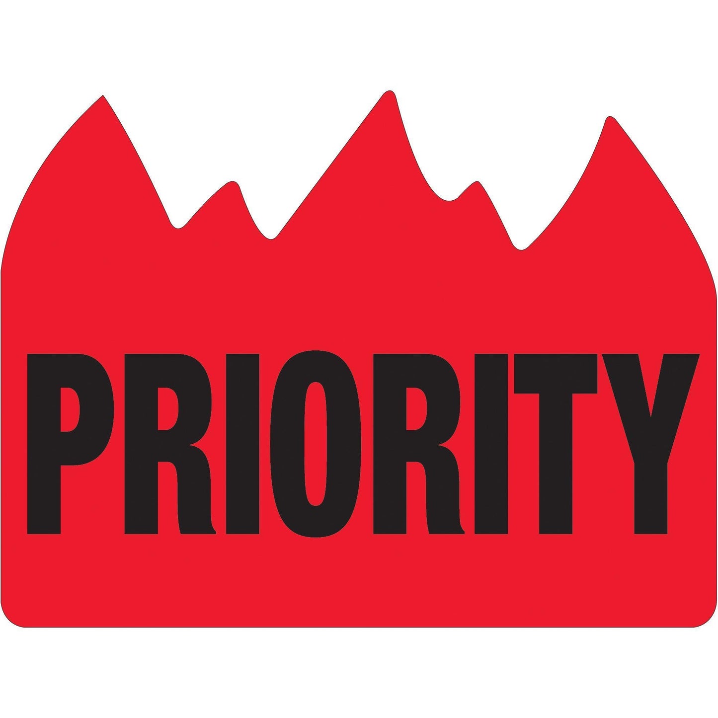 1 1/2 x 2" - "Priority" (Bill of Lading) Flame Labels - DL1391