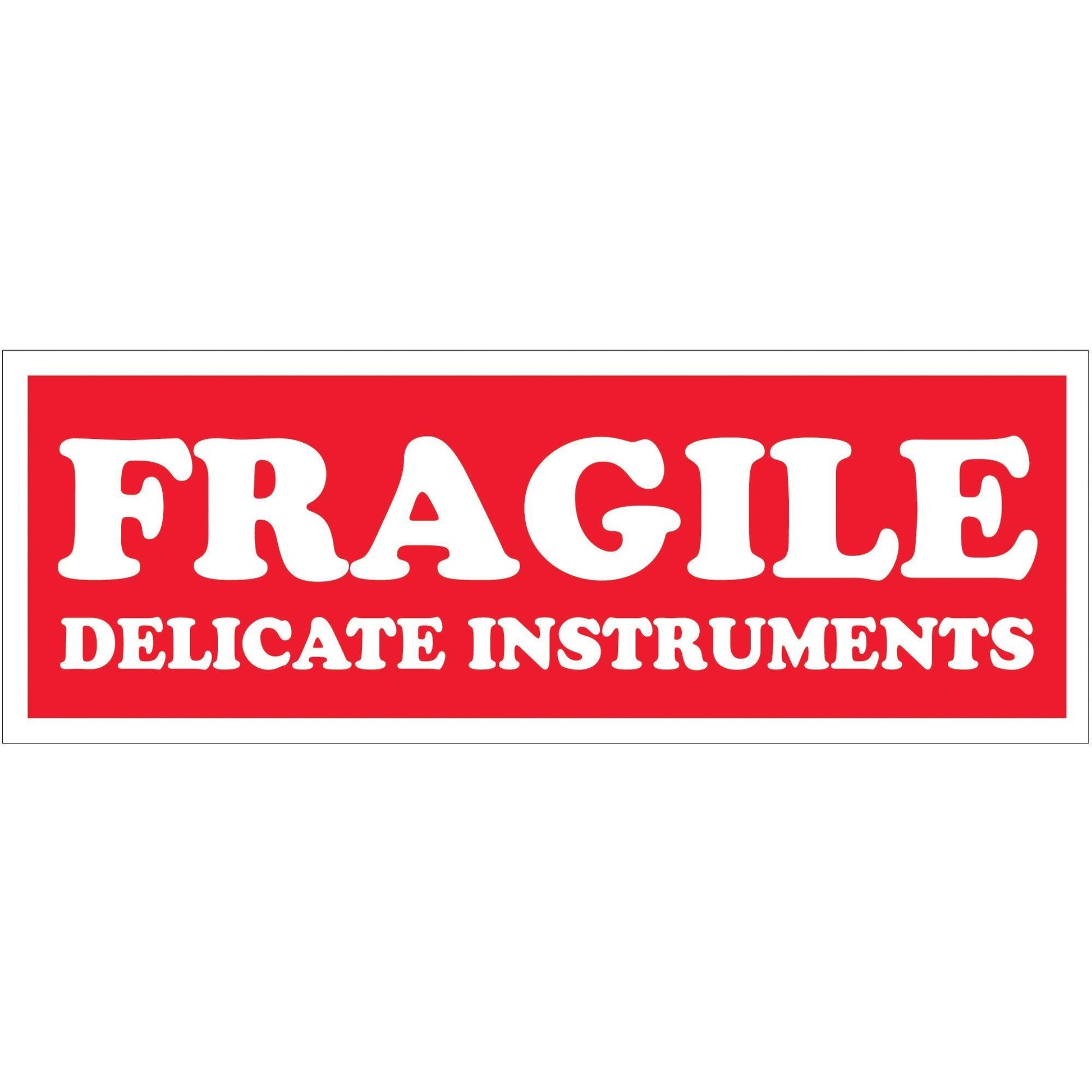 1 1/2 x 4" - "Fragile - Delicate Instruments" Labels - SCL202R