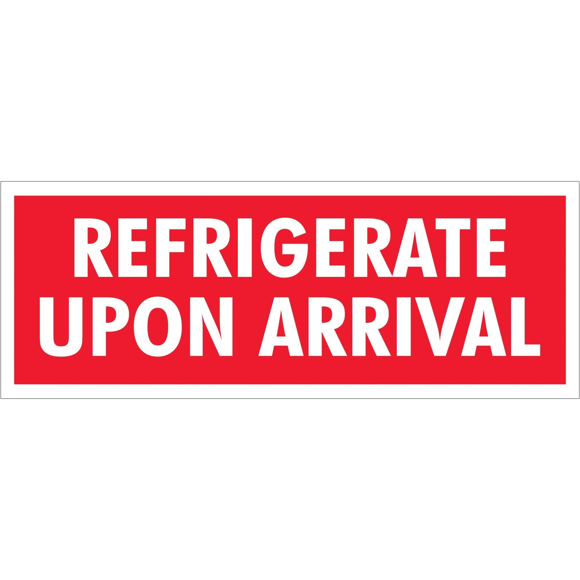 1 1/2 x 4" - "Refrigerate Upon Arrival" Labels - SCL237