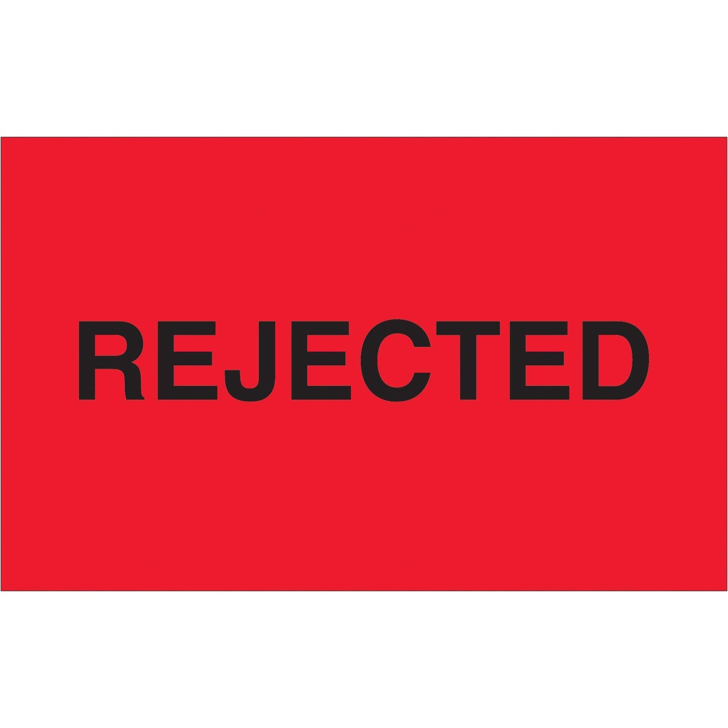 1 1/4 x 2" - "Rejected" (Fluorescent Red) Labels - DL1177