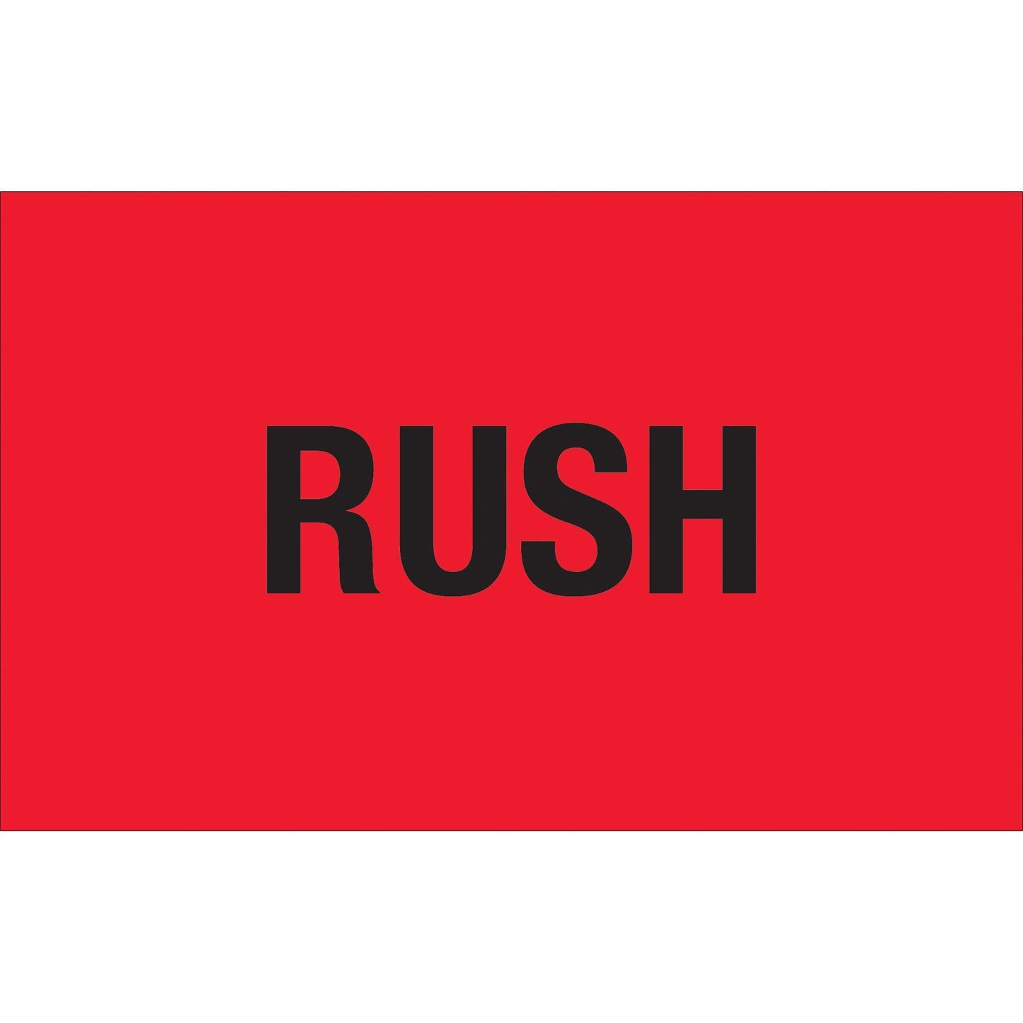 1 1/4 x 2" - "Rush" (Fluorescent Red) Labels - DL1367