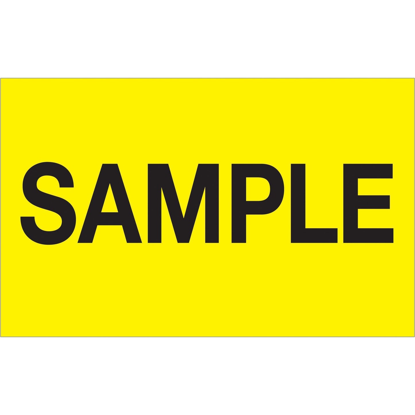 1 1/4 x 2" - "Sample" (Fluorescent Yellow) Labels - DL1156