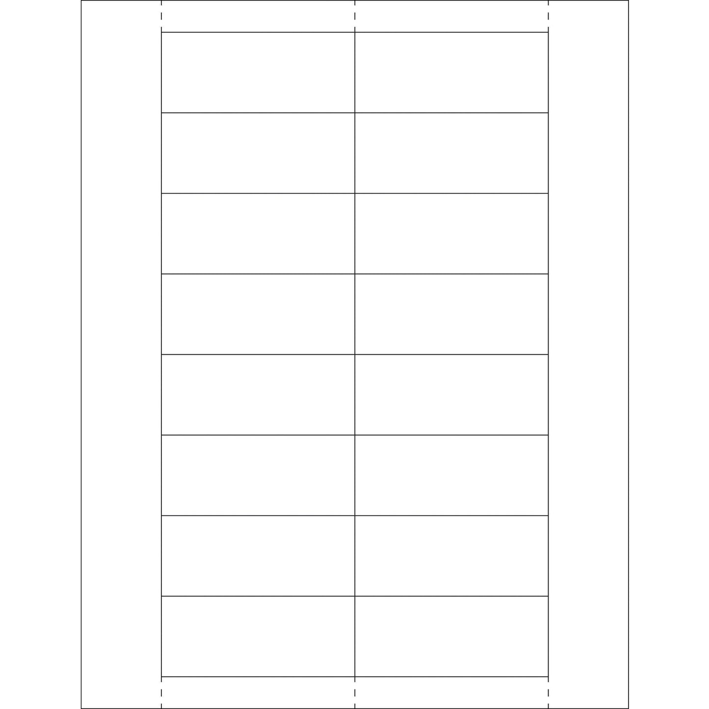 1 1/4 x 3" Plastic Label Holder Insert Cards - LH251