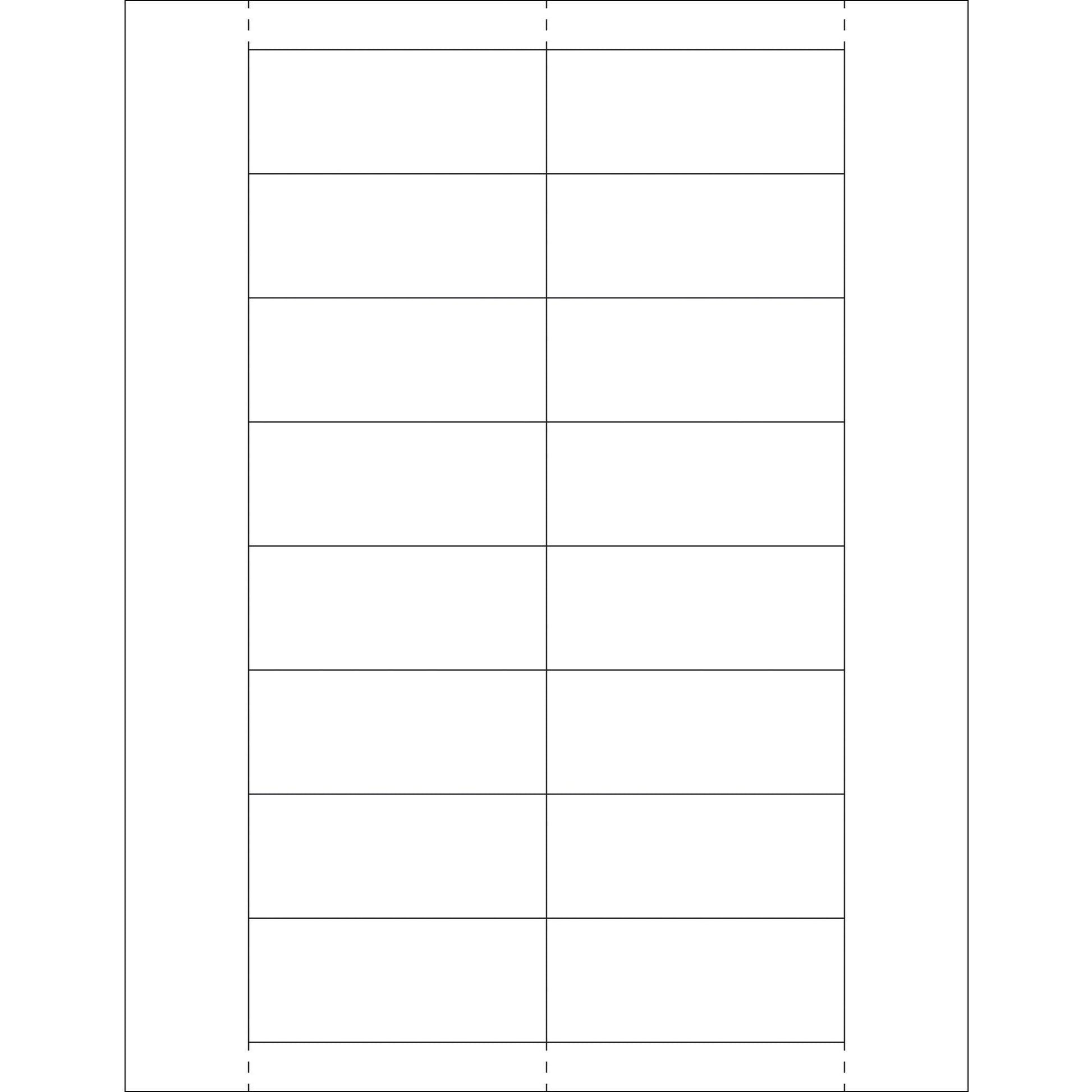 1 1/4 x 3" Plastic Label Holder Insert Cards - LH251