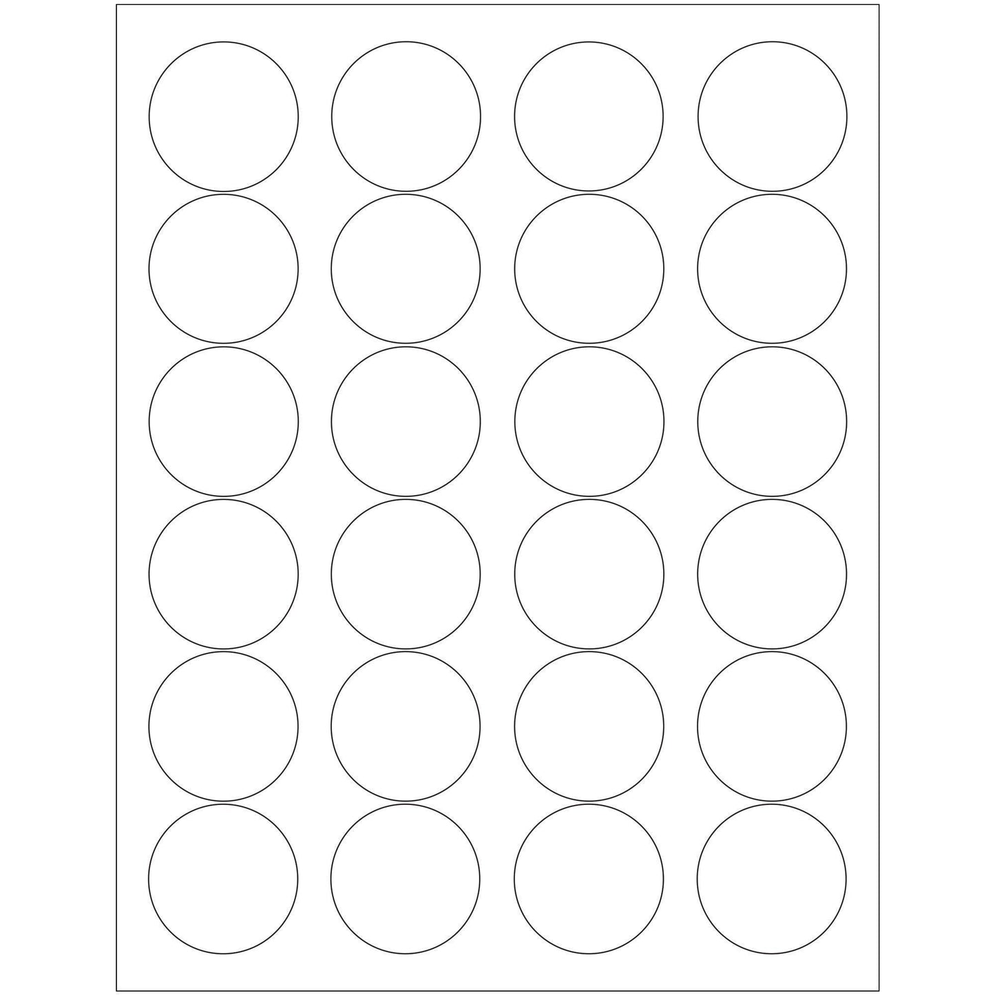 1 2/3" White Circle Laser Labels - LL149