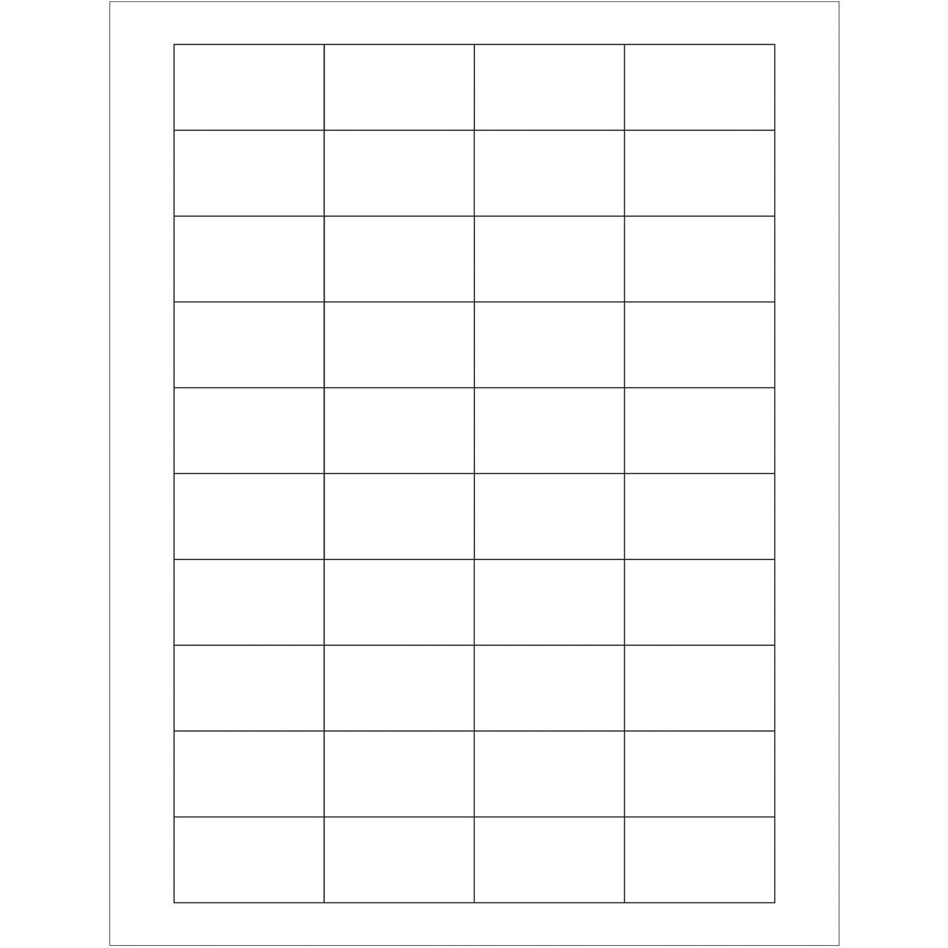 1 3/4 x 1" White Rectangle Laser Labels - LL161