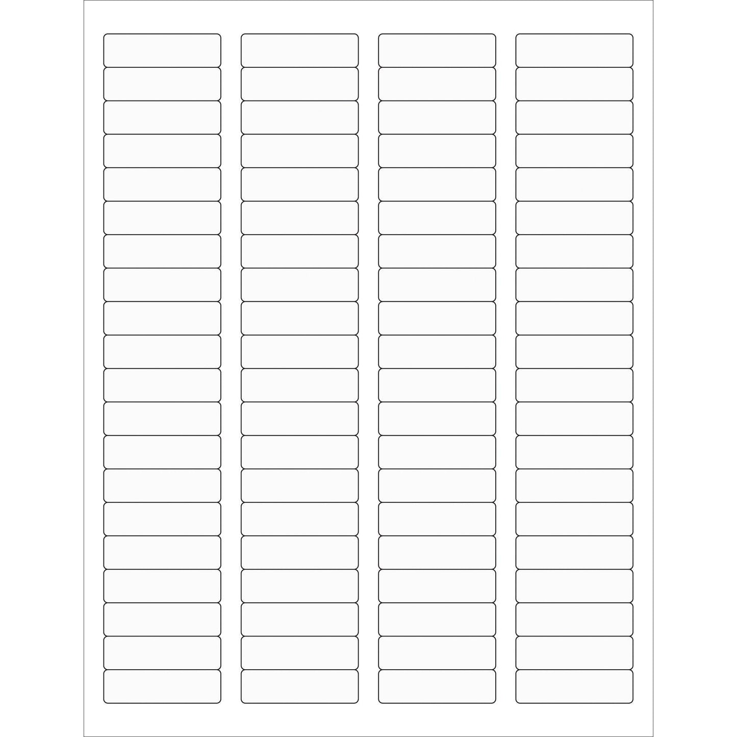 1 3/4 x 1/2" Clear Rectangle Laser Labels - LL220CL