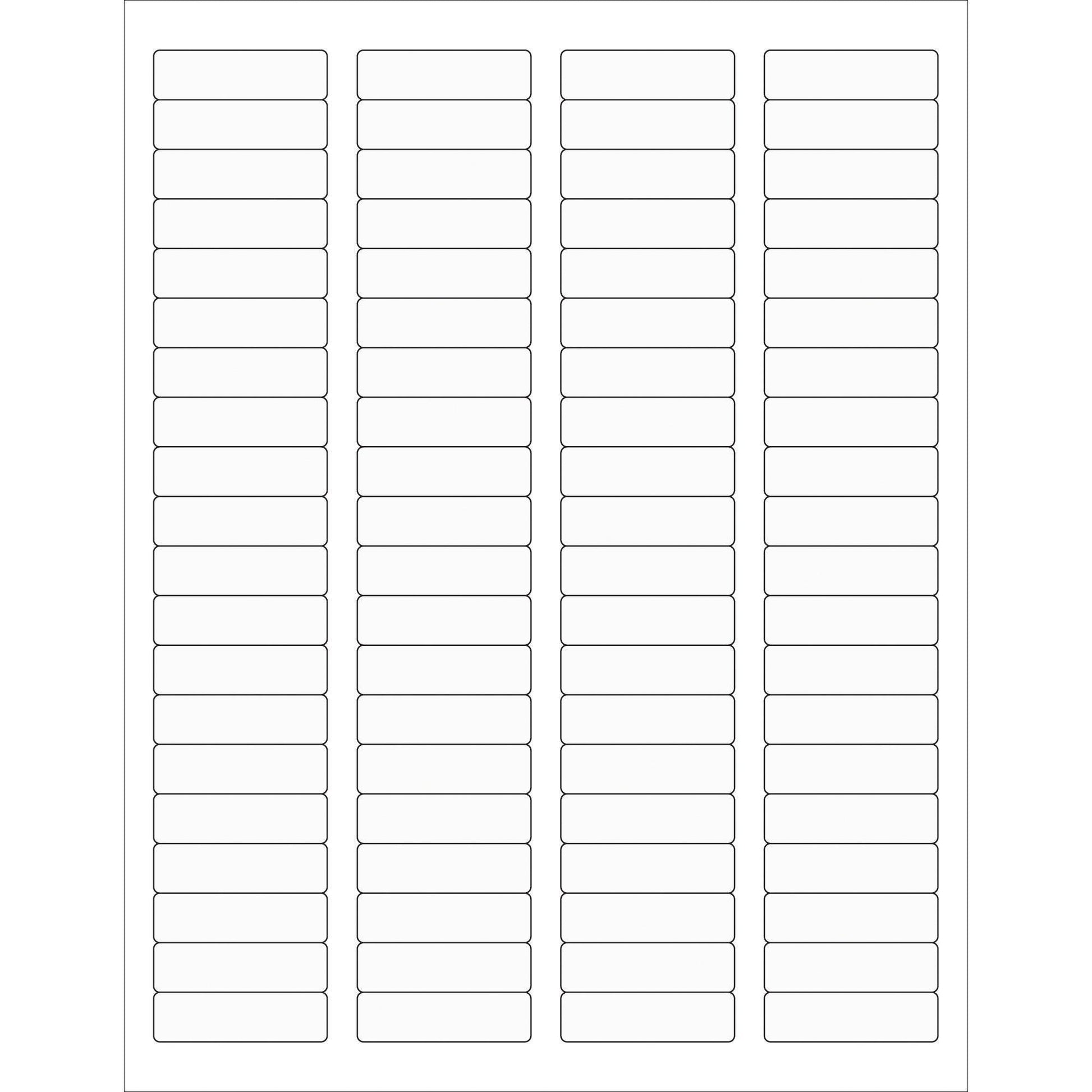 1 3/4 x 1/2" Clear Rectangle Laser Labels - LL220CL