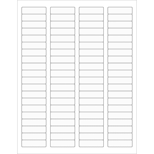 1 3/4 x 1/2" Clear Rectangle Laser Labels - LL220CL