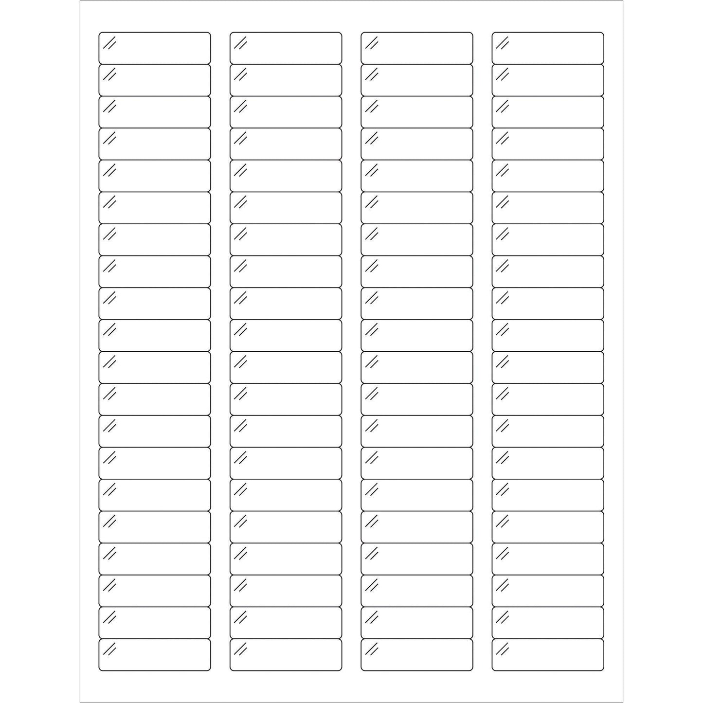 1 3/4 x 1/2" Pure Clear Rectangle Laser Labels - LL235CC