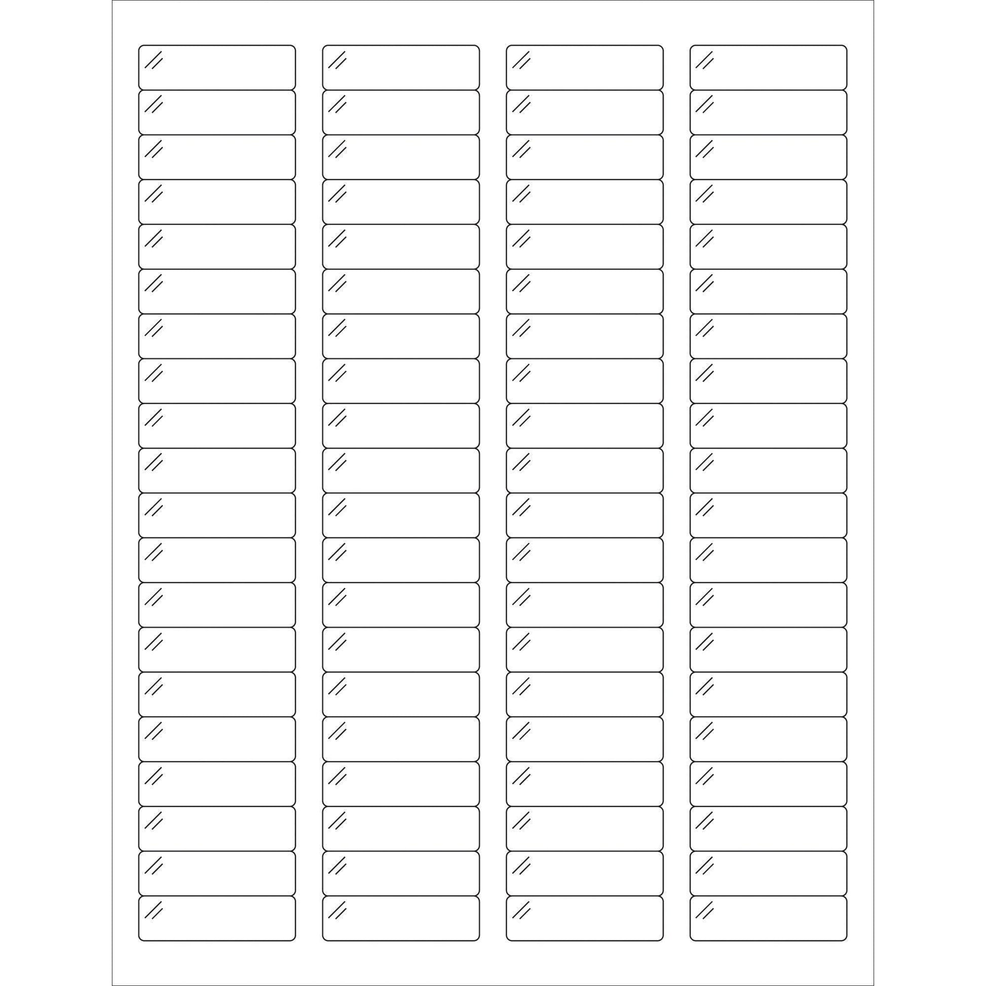 1 3/4 x 1/2" Pure Clear Rectangle Laser Labels - LL235CC