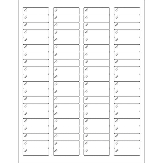 1 3/4 x 1/2" Pure Clear Rectangle Laser Labels - LL235CC