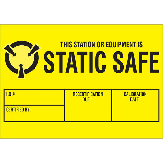1 3/4 x 2 1/2" - "Static Safe" Labels - DL9070