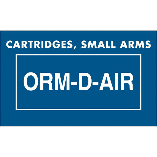 1 3/8 x 2 1/4" - "Cartridges, Small Arms ORM-D-AIR" Labels - DL7031