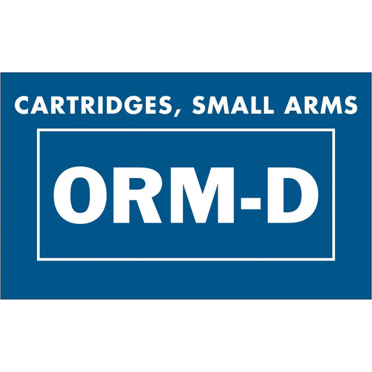 1 3/8 x 2 1/4" - "Cartridges, Small Arms ORM-D" Labels - DL7011