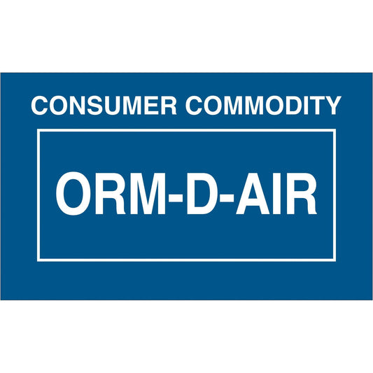 1 3/8 x 2 1/4" - "Consumer Commodity ORM-D-AIR" Labels - DL7010