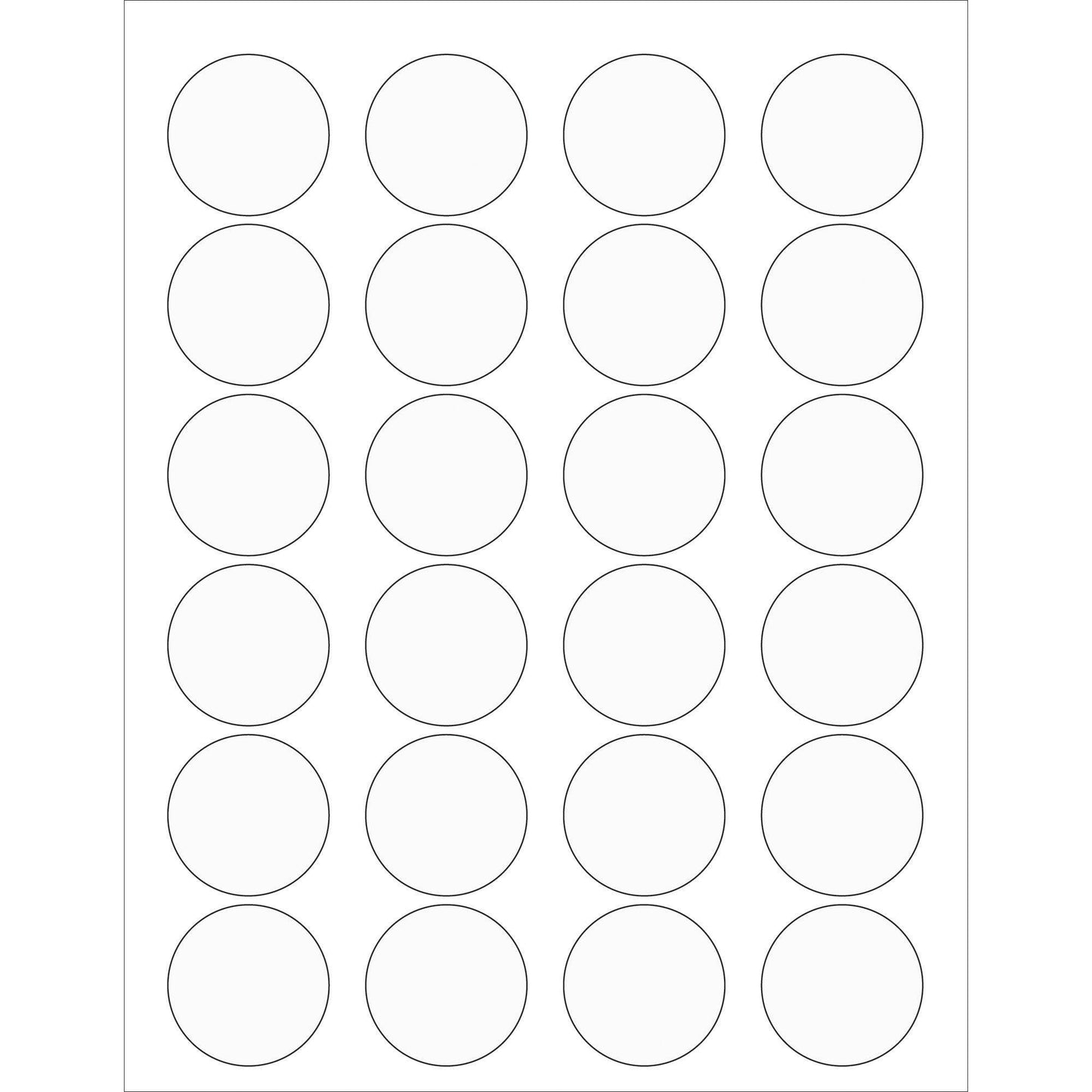 1 5/8" Clear Circle Laser Labels - LL231CL