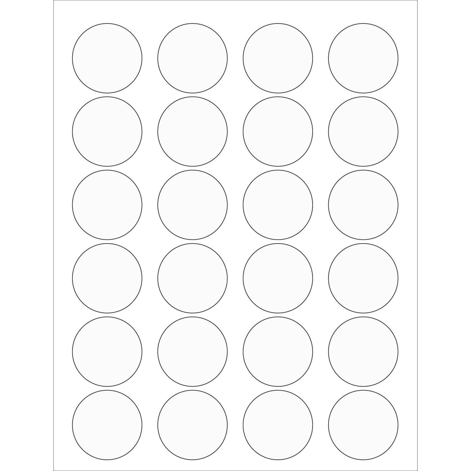 1 5/8" Clear Circle Laser Labels - LL231CL