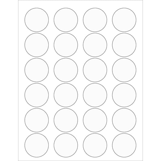 1 5/8" Clear Circle Laser Labels - LL231CL