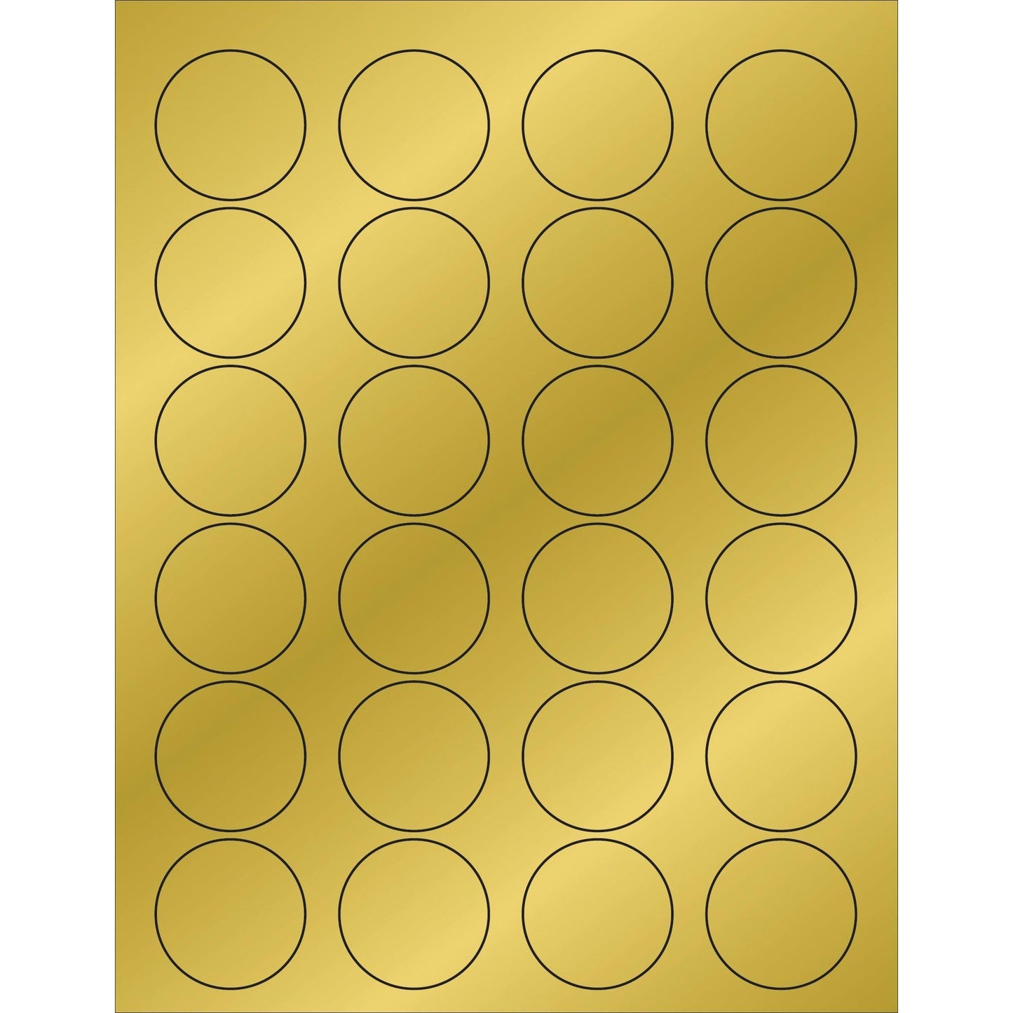 1 5/8" Gold Foil Circle Laser Labels - LL216GD