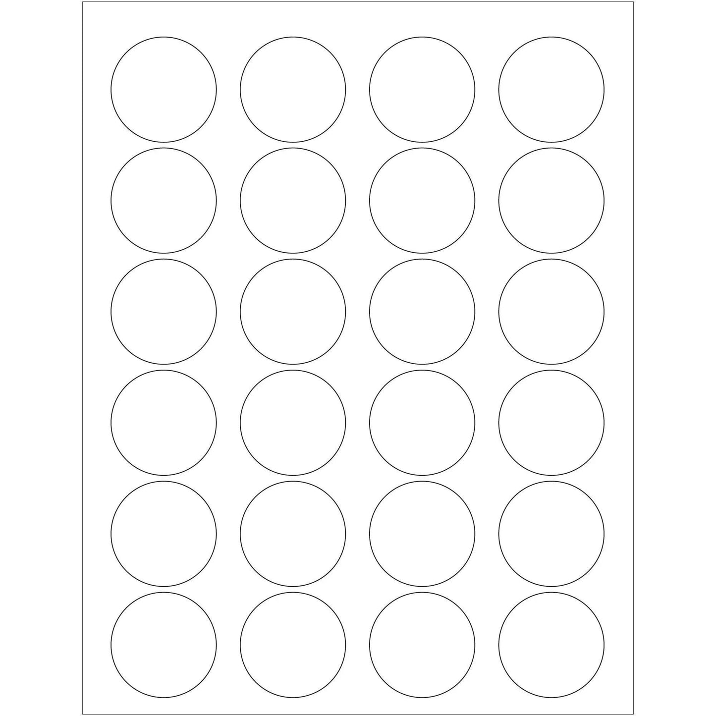 1.625" White Circle Laser Labels - LL144 Box Packaging Partner