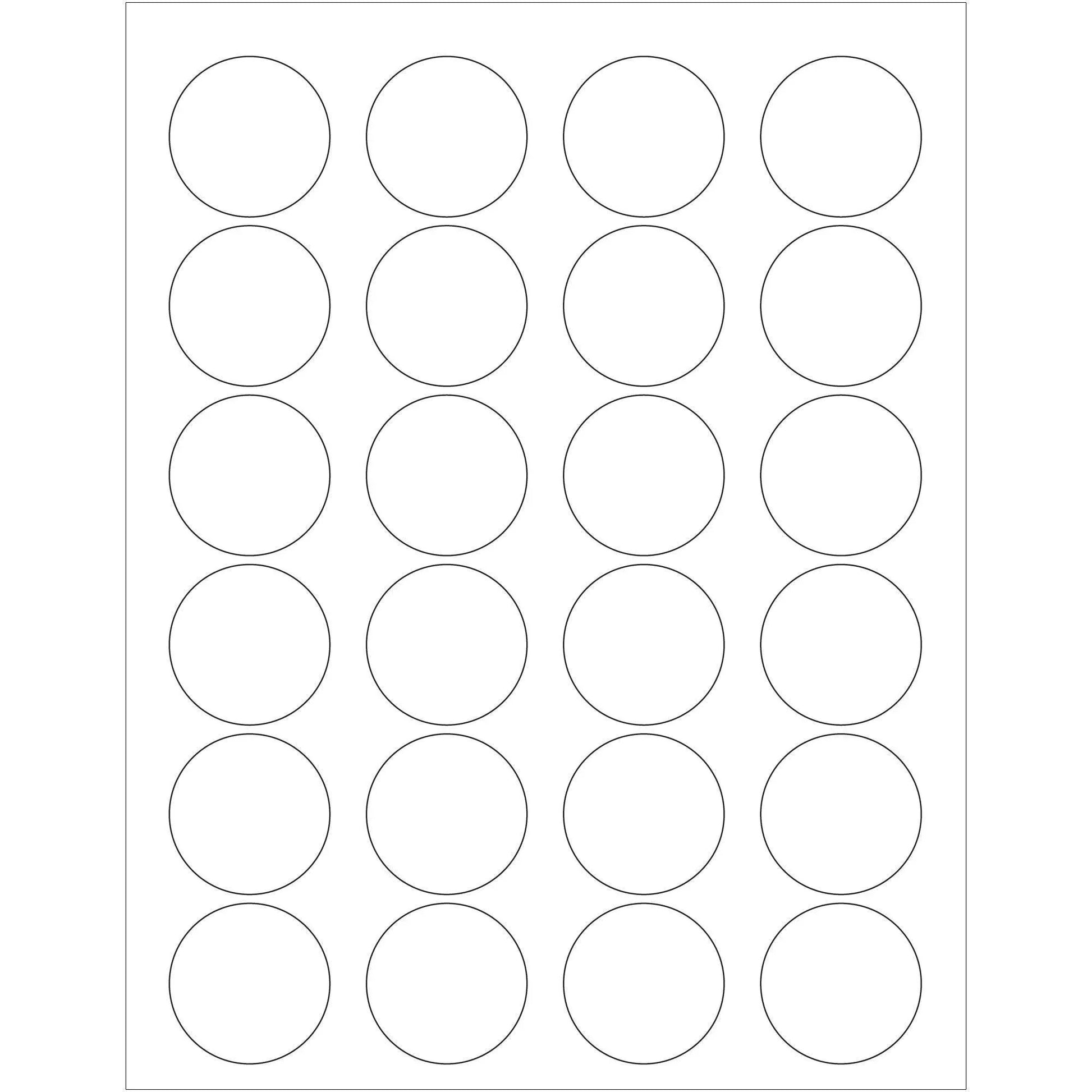 1.625" White Circle Laser Labels - LL144 Box Packaging Partner