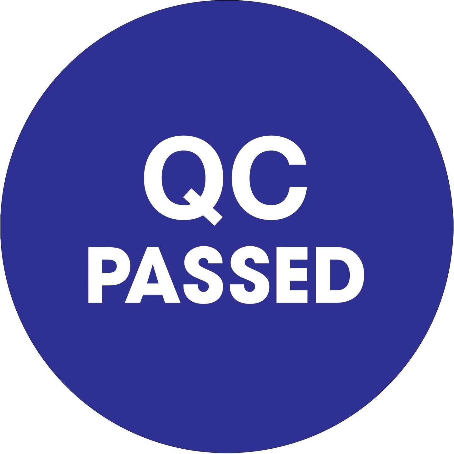 1" Circle - "QC Passed" Blue Labels - DL1258