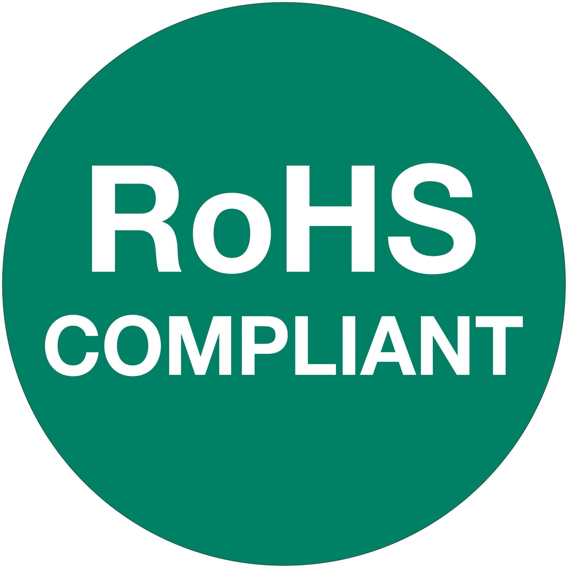 1" Circle - "RoHS Compliant" Green Labels - DL1299