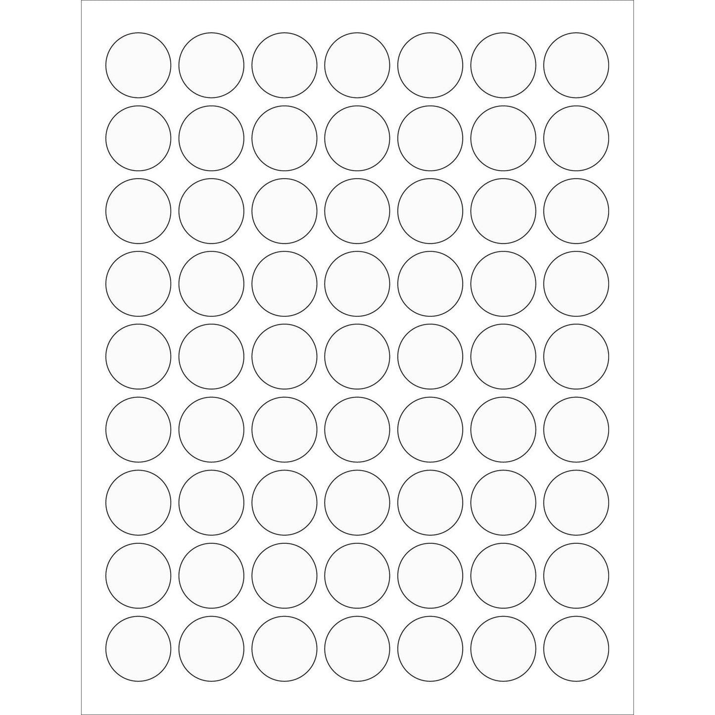 1" Clear Circle Laser Labels - LL230CL