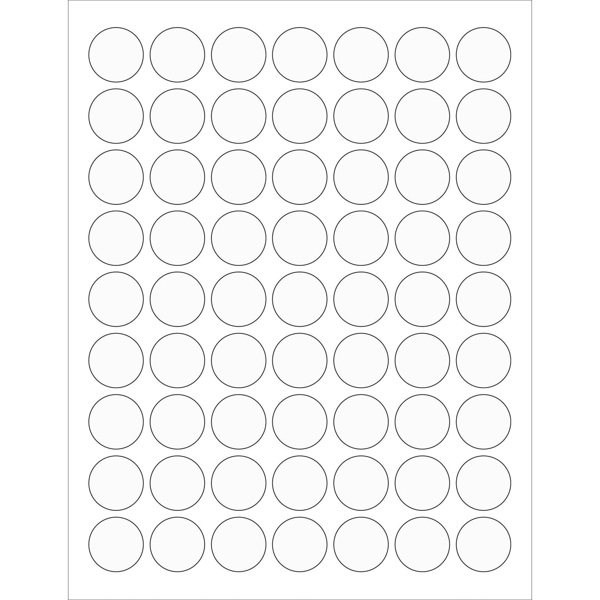 1" Clear Circle Laser Labels - LL230CL