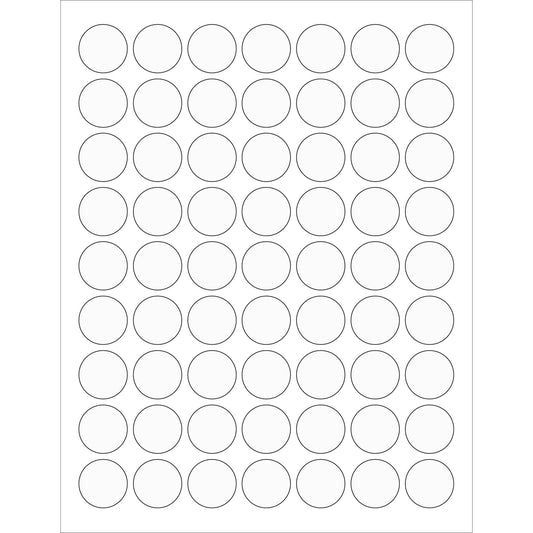 1" Clear Circle Laser Labels - LL230CL