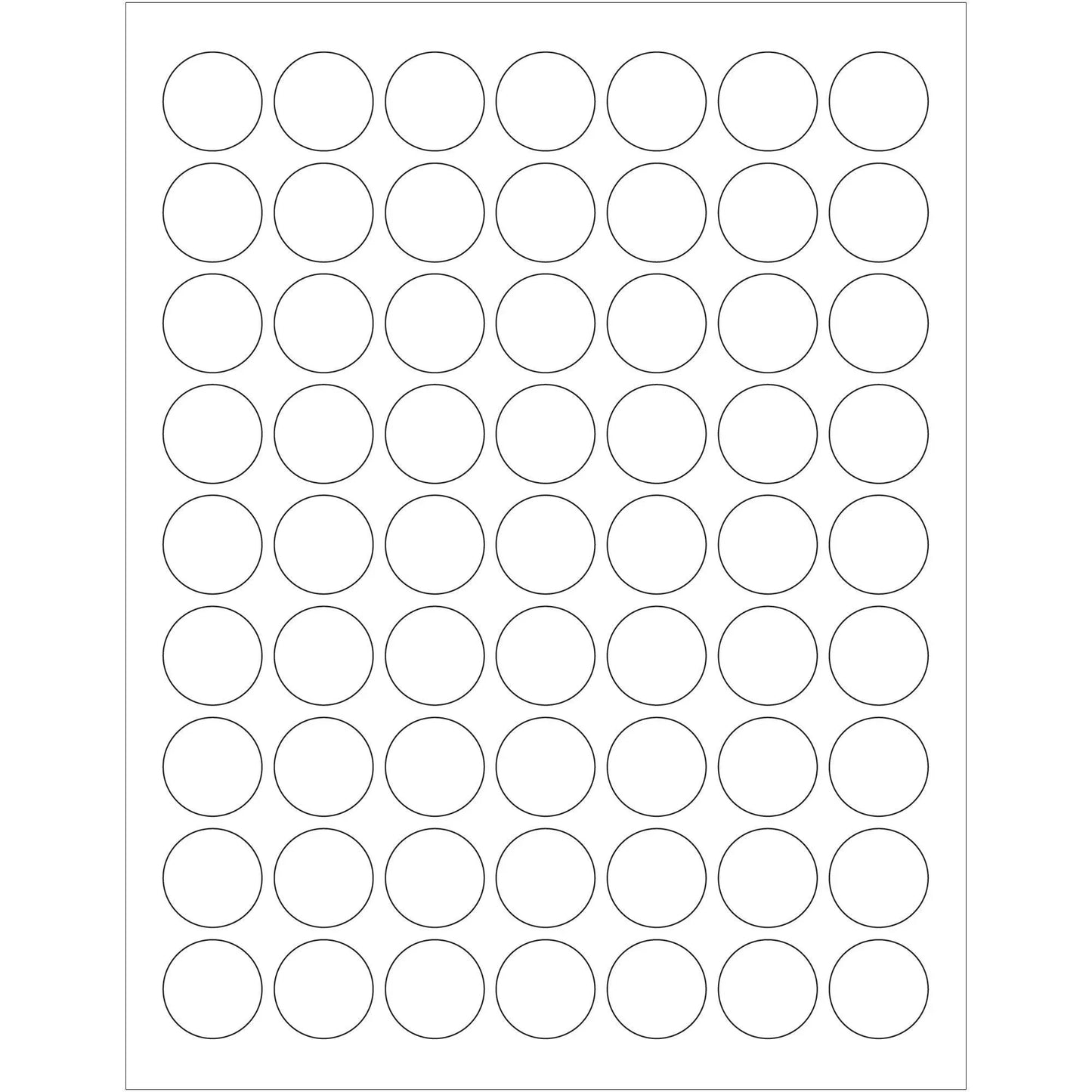1" White Circle Laser Labels - LL142 Box Packaging Partner