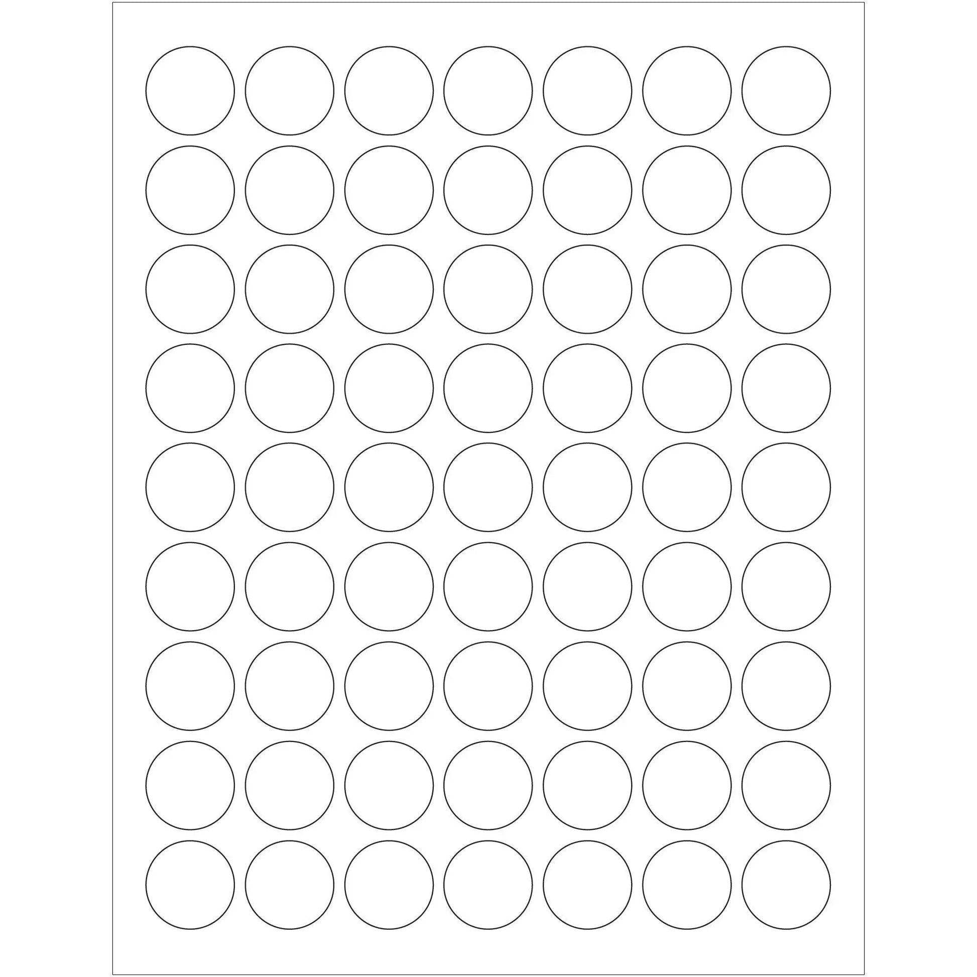 1" White Circle Laser Labels - LL142 Box Packaging Partner