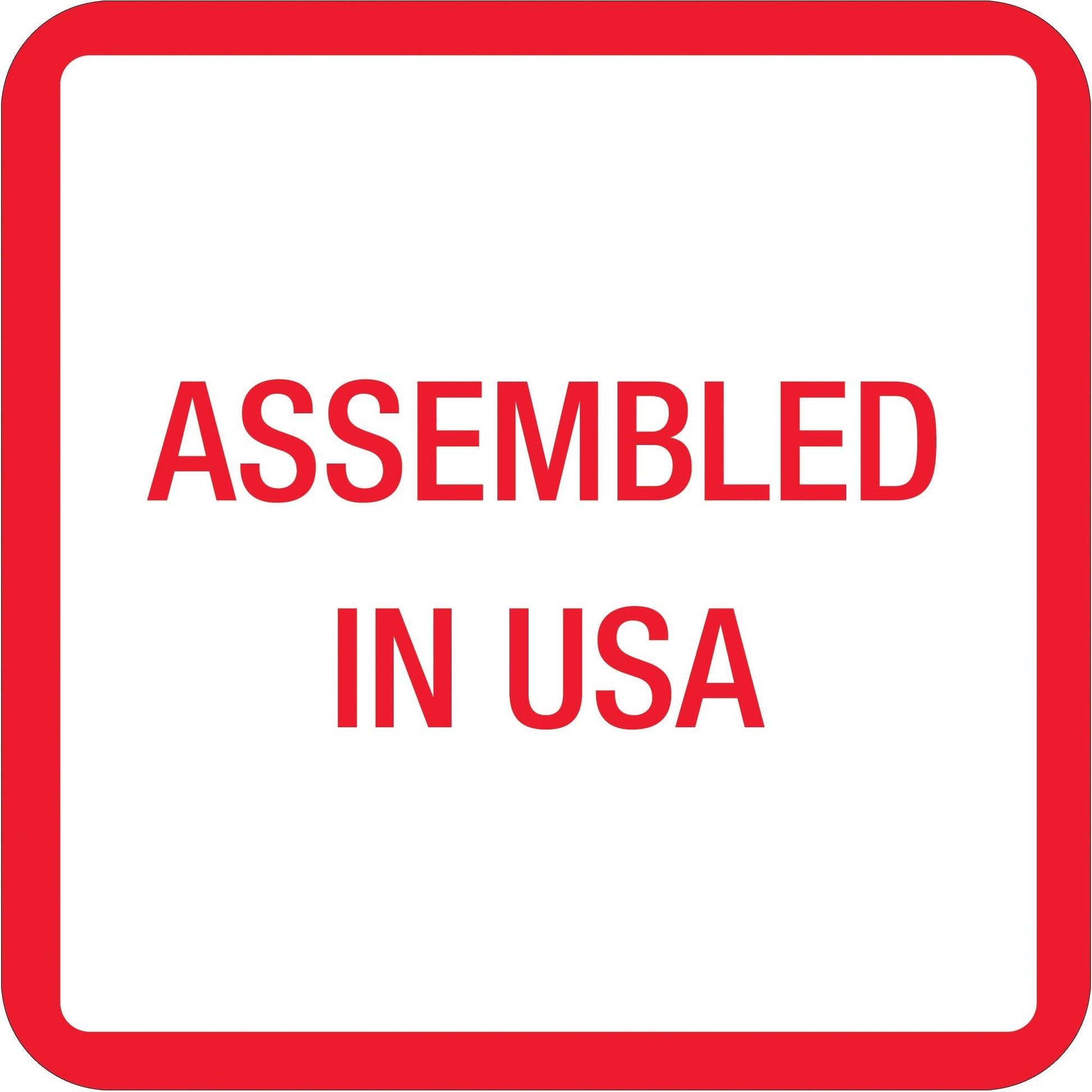 1 x 1" - "Assembled in U.S.A." Labels - USA303