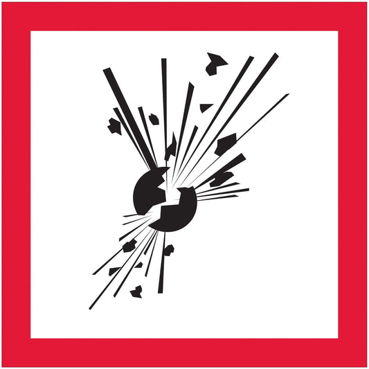 1 x 1" Pictogram - Exploding Bomb Labels - DL4145