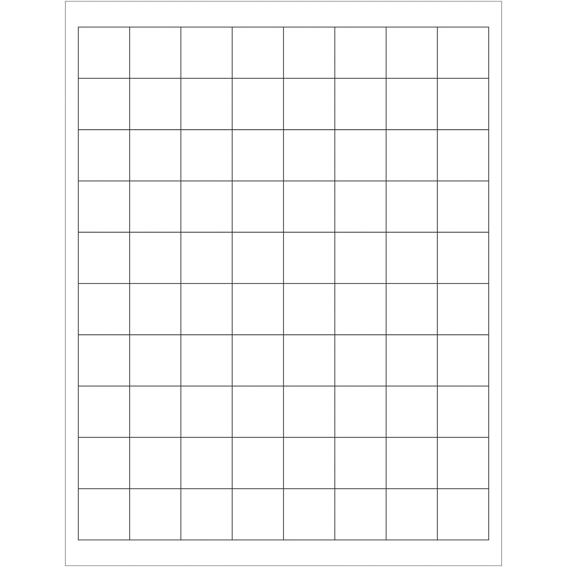 1 x 1" White Rectangle Laser Labels - LL104