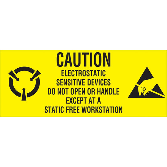 1 x 2 1/2" - "Electrostatic Sensitive Devices" Labels - DL9060