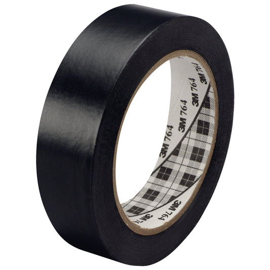 1" x 36 yds. Black 3M General Purpose Vinyl Tape 764 - T965764B