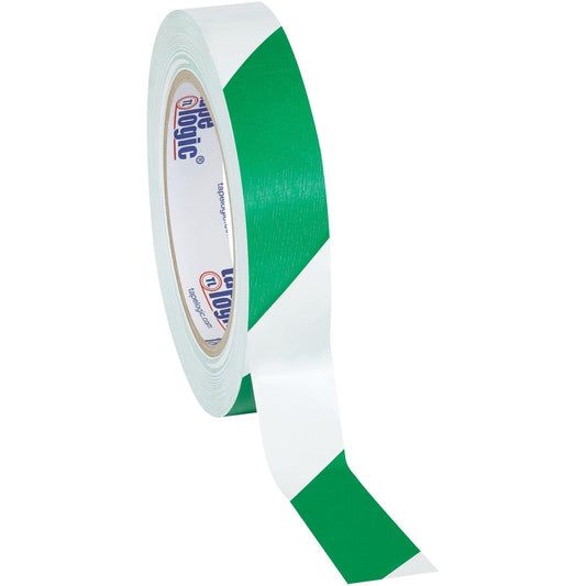 1" x 36 yds. Green/White (3 Pack) Tape Logic® Striped Vinyl Safety Tape - T91363PKGW