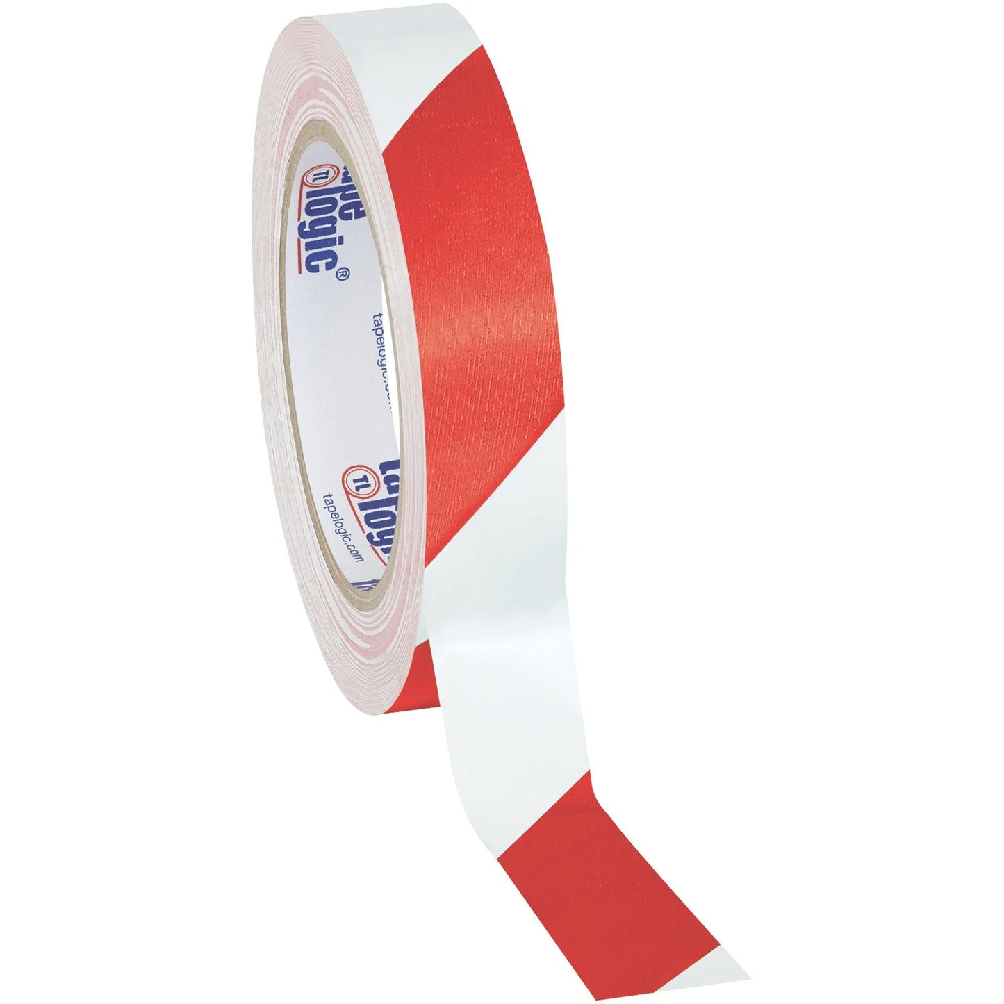 1" x 36 yds. Red/White (3 Pack) Tape Logic® Striped Vinyl Safety Tape - T91363PKRW