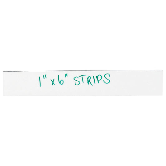 1 x 6" White Warehouse Labels - Magnetic Strips - LH173